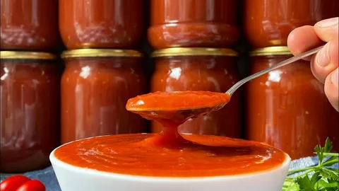 تصویر 3 از رب گوجه فرنگی خانگی سبک با بافت روان و طعم متعادل طبیعی